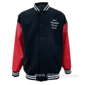 Custom Men Embroidered Woolen Leather Sleeve Varsity Jacket